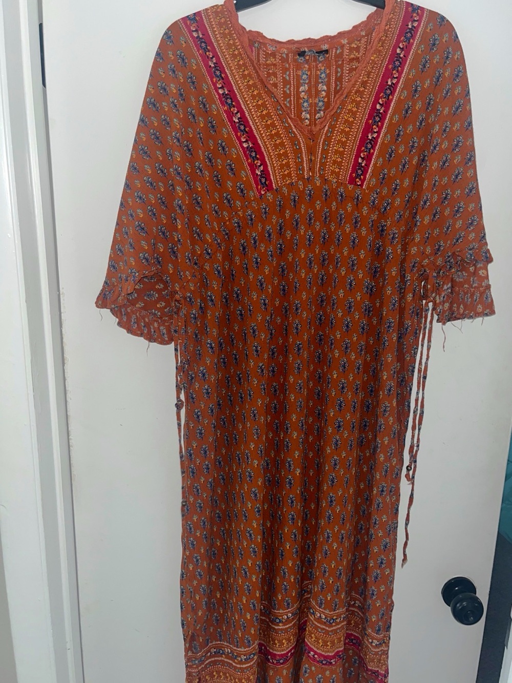 Rust Boho Printed Midi Dress - Angel Brand